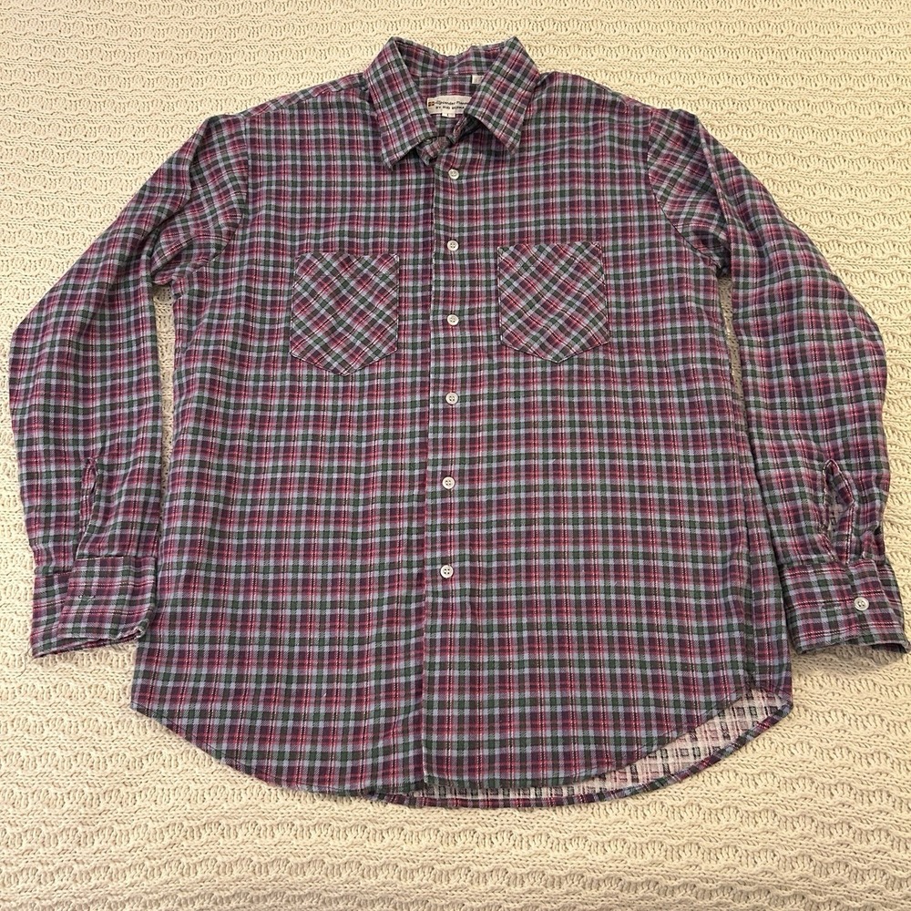 VTG The Highlander Flannel By Bud Berma Men's LG Button Up Soft Plaid Flannel